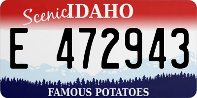 ID license plate E472943