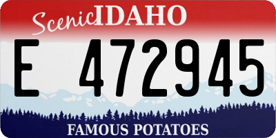 ID license plate E472945