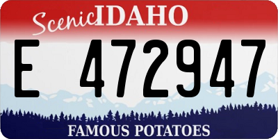 ID license plate E472947