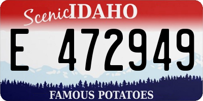 ID license plate E472949