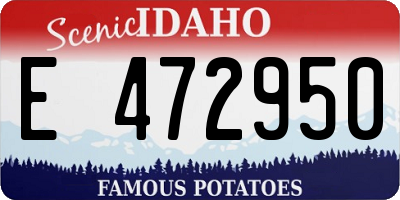 ID license plate E472950