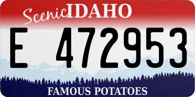 ID license plate E472953