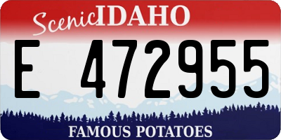 ID license plate E472955
