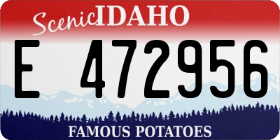 ID license plate E472956