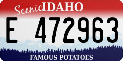 ID license plate E472963