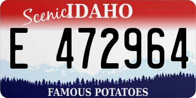 ID license plate E472964