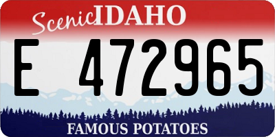 ID license plate E472965