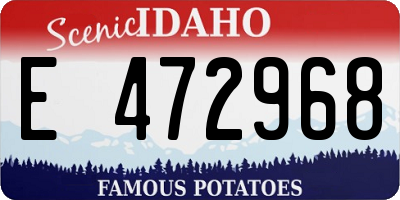 ID license plate E472968