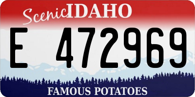 ID license plate E472969