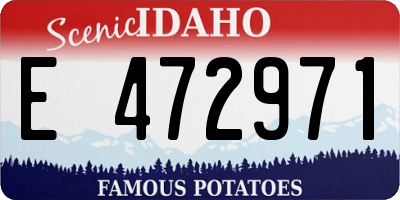 ID license plate E472971