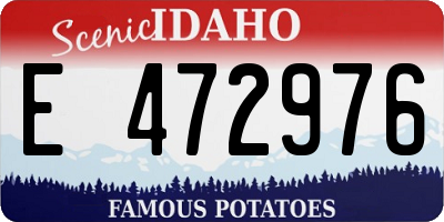 ID license plate E472976