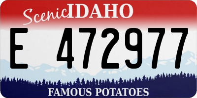 ID license plate E472977