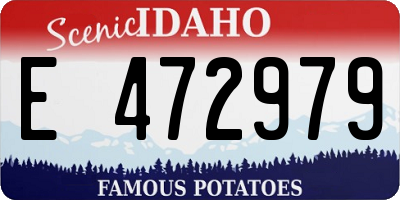 ID license plate E472979