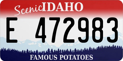 ID license plate E472983