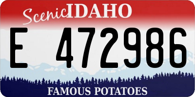ID license plate E472986