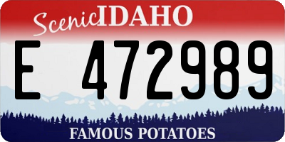 ID license plate E472989