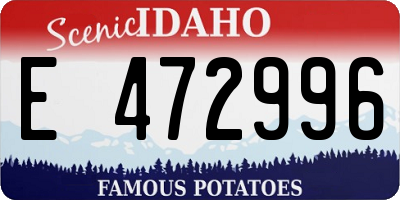 ID license plate E472996