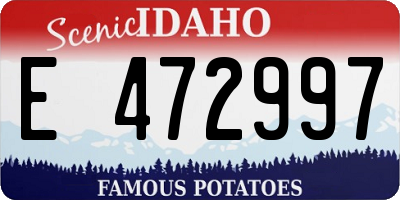 ID license plate E472997