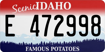 ID license plate E472998