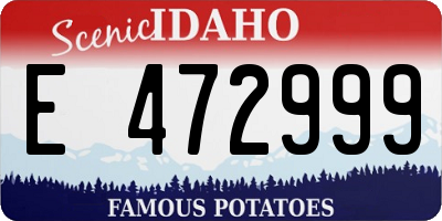 ID license plate E472999