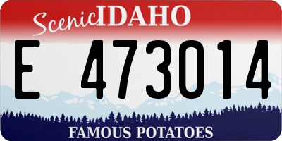 ID license plate E473014