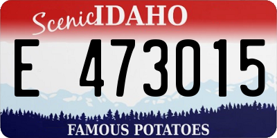 ID license plate E473015