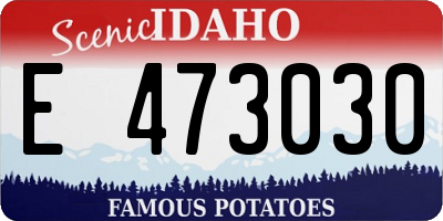 ID license plate E473030
