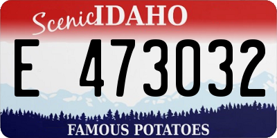 ID license plate E473032