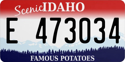 ID license plate E473034