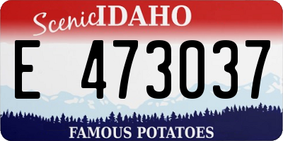 ID license plate E473037