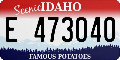 ID license plate E473040