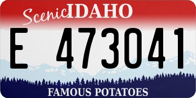 ID license plate E473041