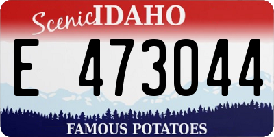 ID license plate E473044