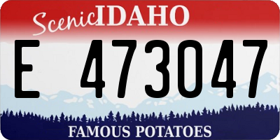 ID license plate E473047