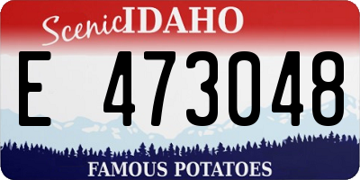 ID license plate E473048