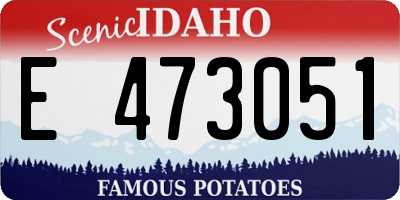 ID license plate E473051