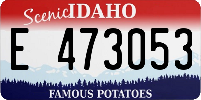 ID license plate E473053