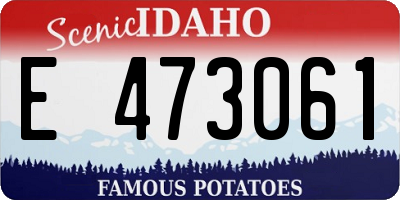 ID license plate E473061