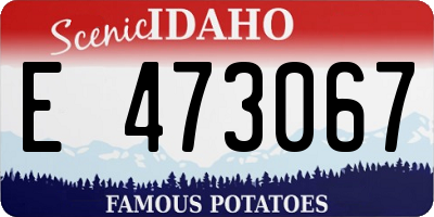 ID license plate E473067