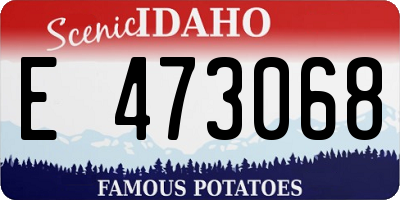 ID license plate E473068