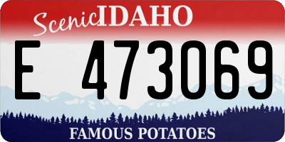 ID license plate E473069
