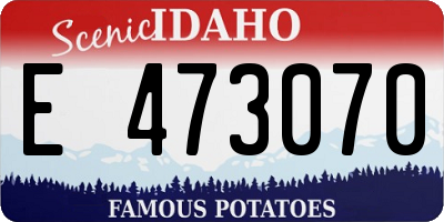 ID license plate E473070