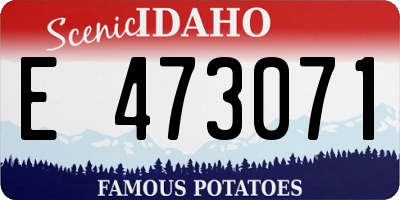 ID license plate E473071