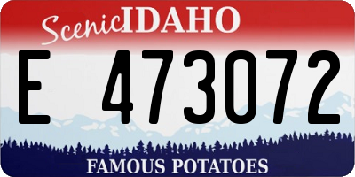 ID license plate E473072