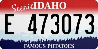 ID license plate E473073