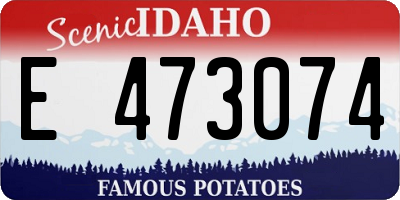 ID license plate E473074