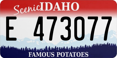 ID license plate E473077