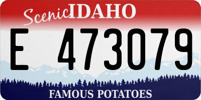 ID license plate E473079
