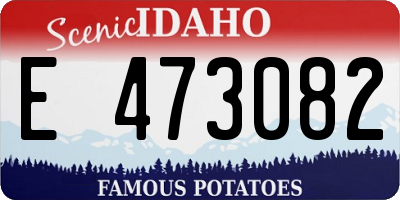 ID license plate E473082