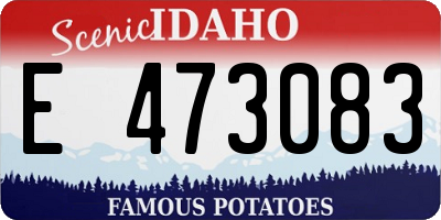 ID license plate E473083